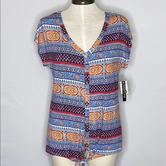 Alison Andrews Button Down Front Tie Blous… - Picture 1 of 6